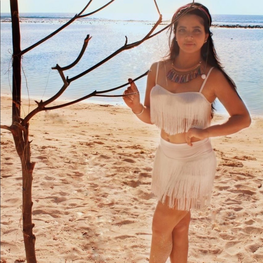 NWT Beach dress- White two piece